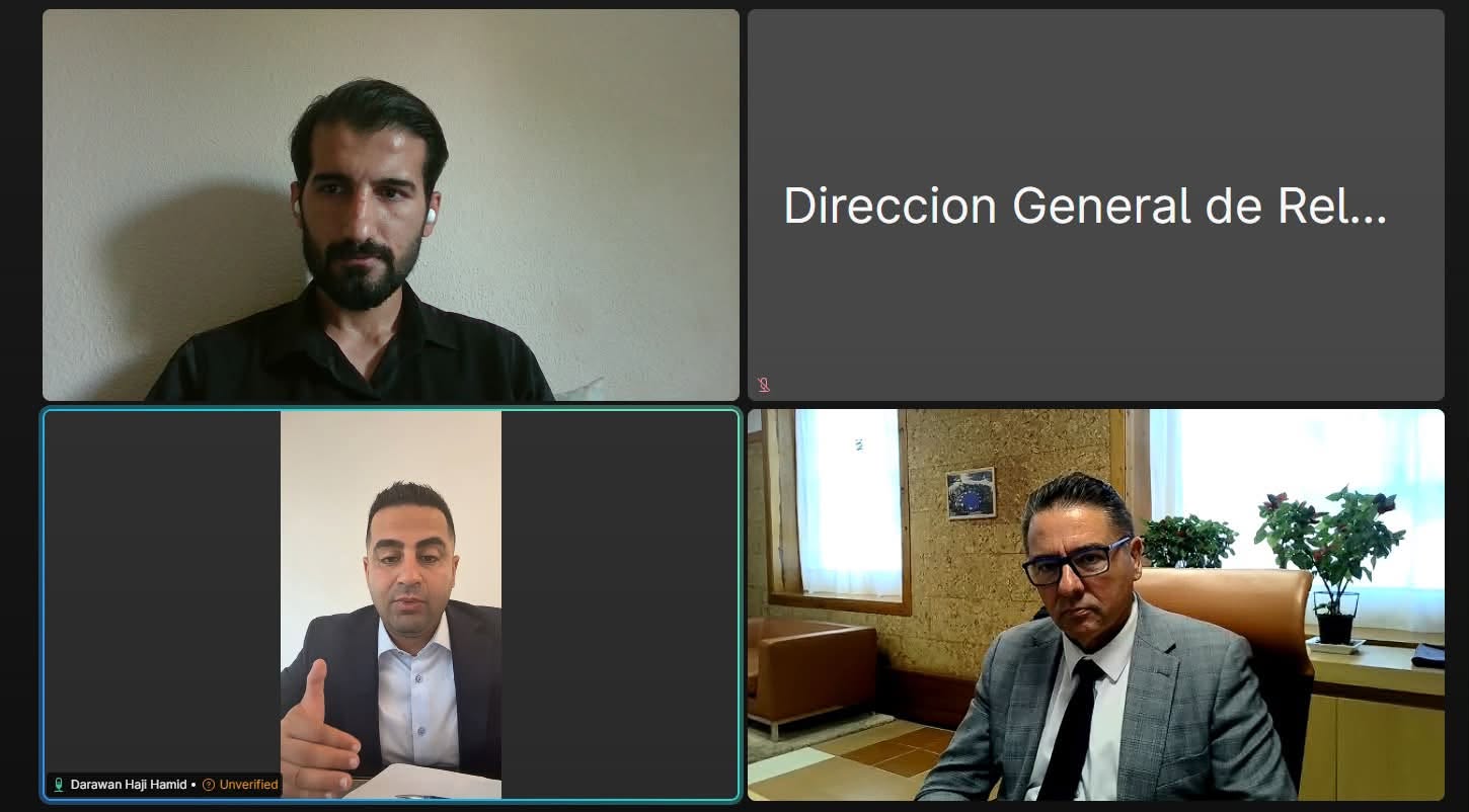 Aragón y el Gobierno del Kurdistán refuerzan sus vínculos institucionales en una reunión telemática