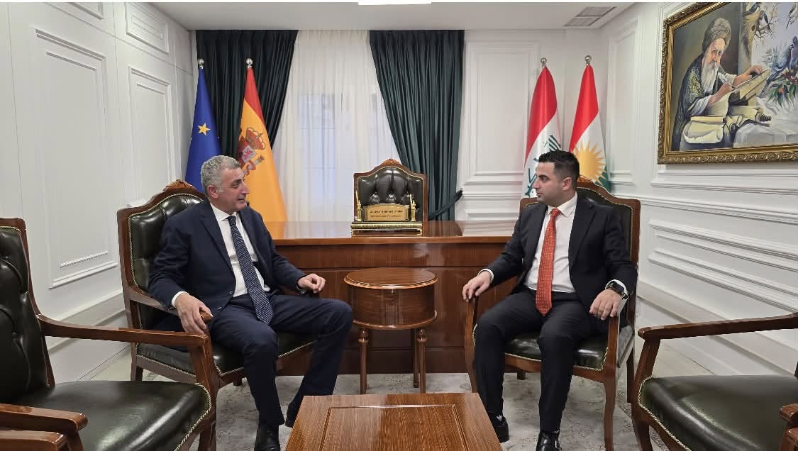El representante del Gobierno del Kurdistán en España se reúne con el nuevo presidente del Centro Hispano‑Kurdo